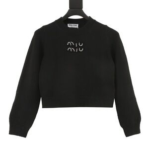 Miu Miu Black Crew Neck Sweater